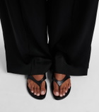 Herbert Levine Sun-kissed leather thong sandals