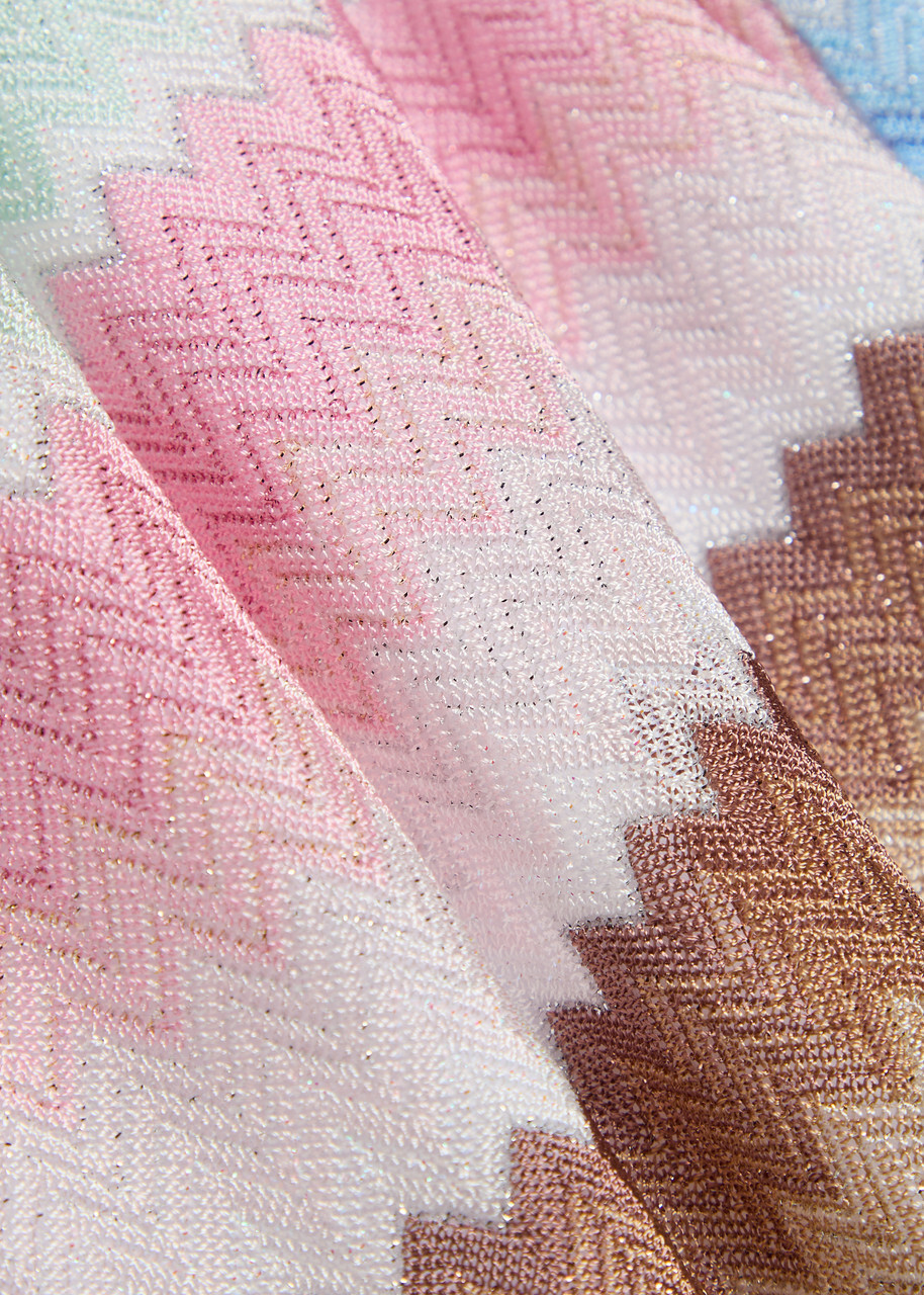 Missoni Zigzag Metallic-knit Swimsuit Multicoloured