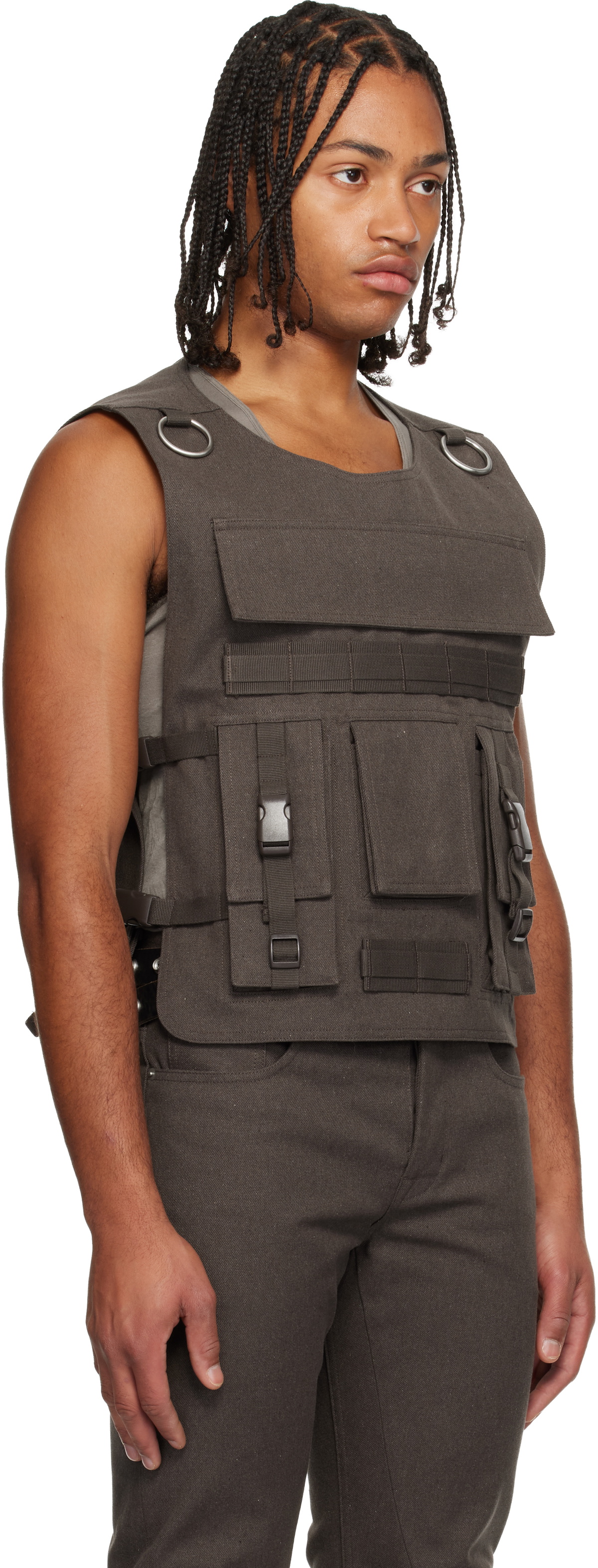 Rick Owens Brown Concordians Bonotto Capsule Ammo Vest