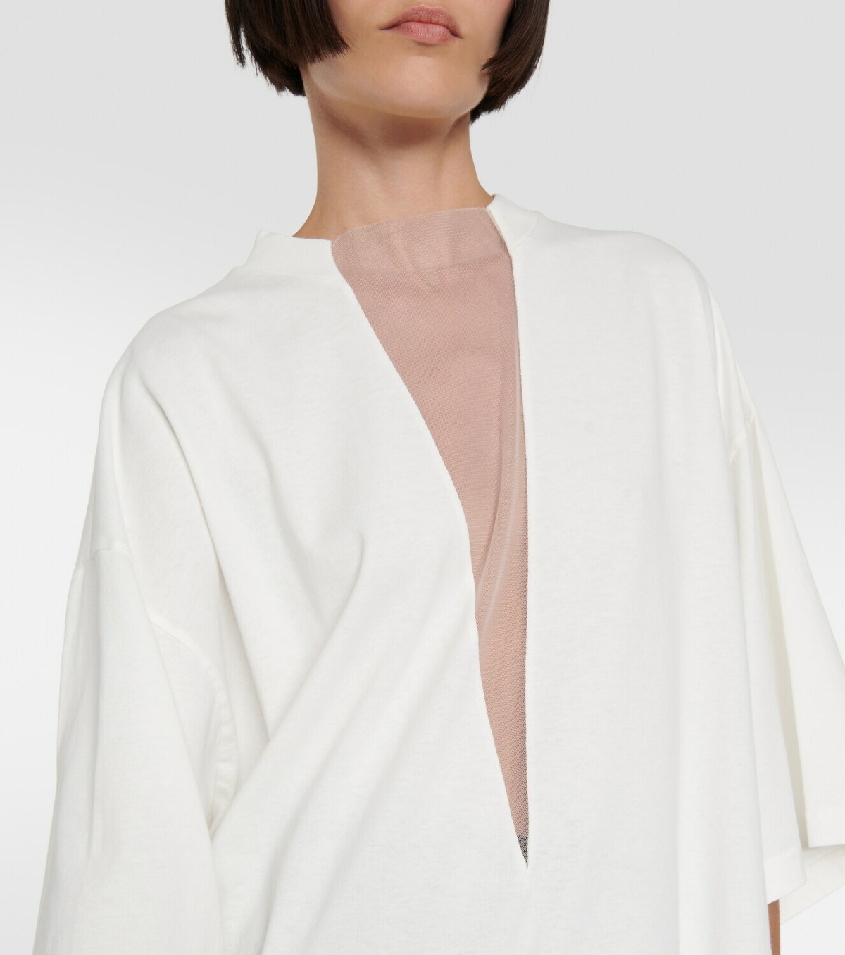 MM6 Maison Margiela V-neck cotton shirt
