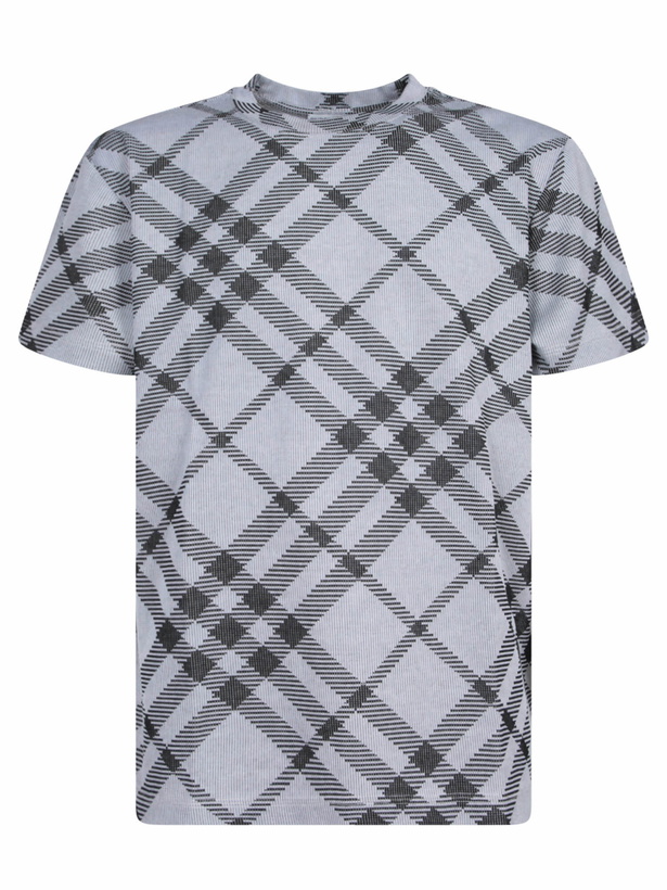 Photo: Burberry Check Printed Crewneck T-shirt