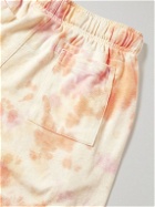 Jungmaven - Lounge Wide-Leg Tie-Dyed Hemp and Organic Cotton-Blend Jersey Drawstring Shorts - Orange