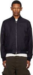 Moncler Navy Barn Reversible Bomber Jacket