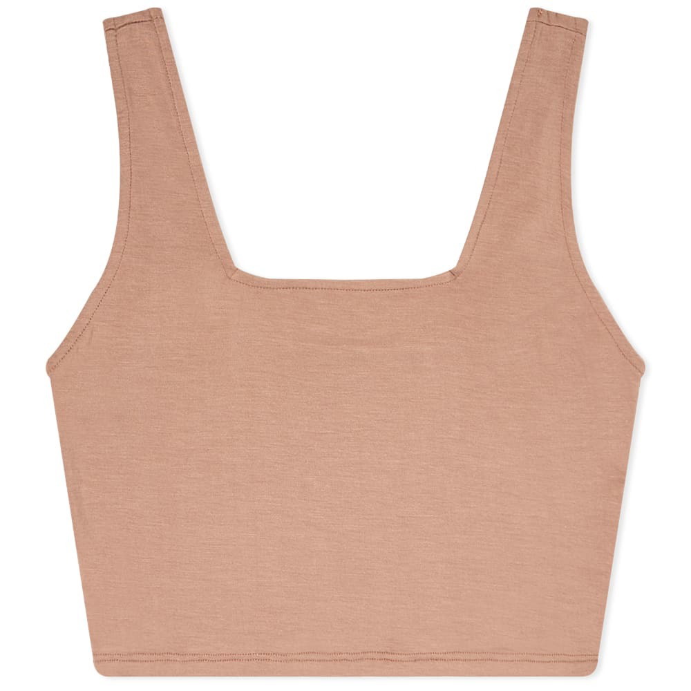 Square Neck Ribbed Crop Top