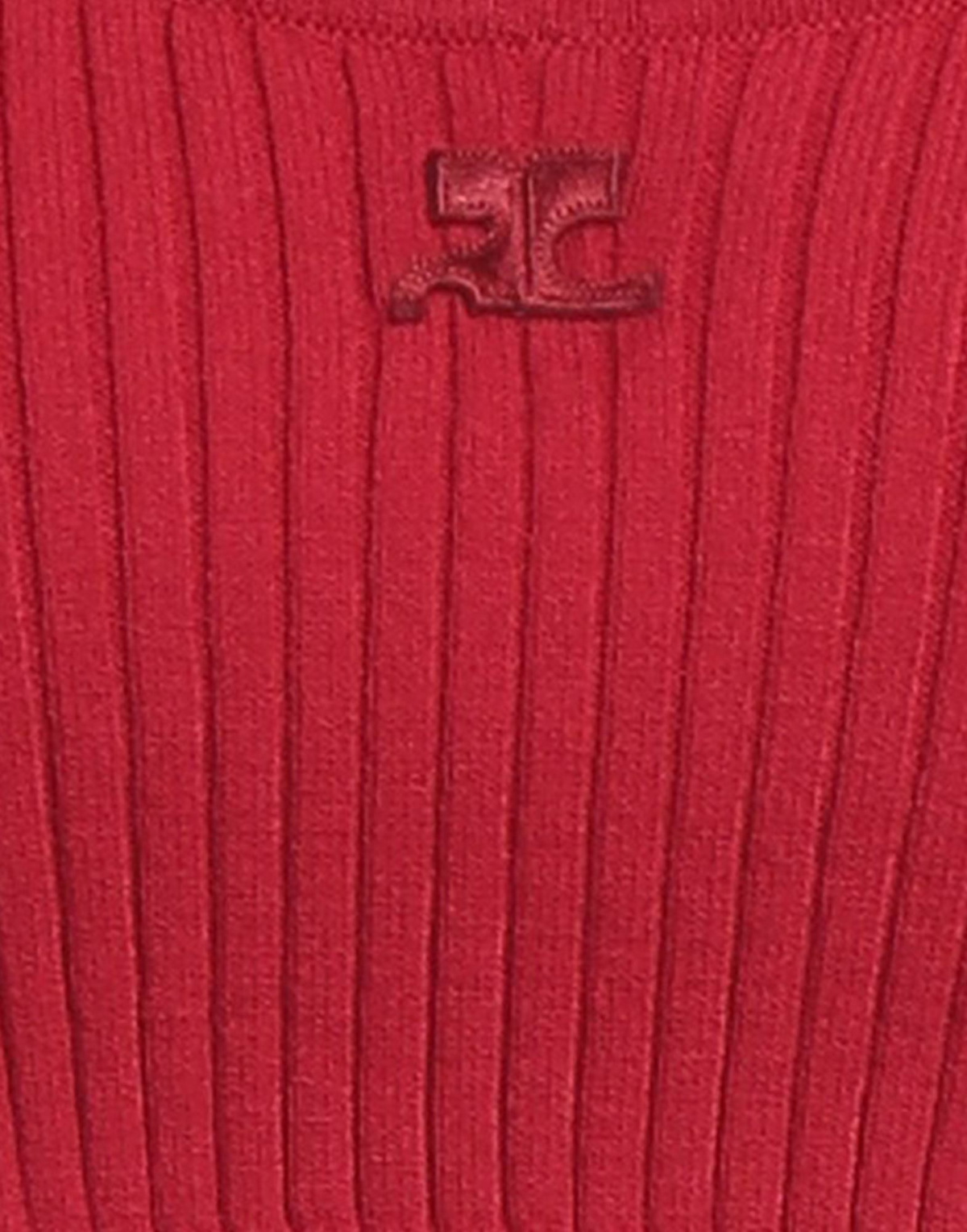 Courrèges Womens Turtleneck in Red