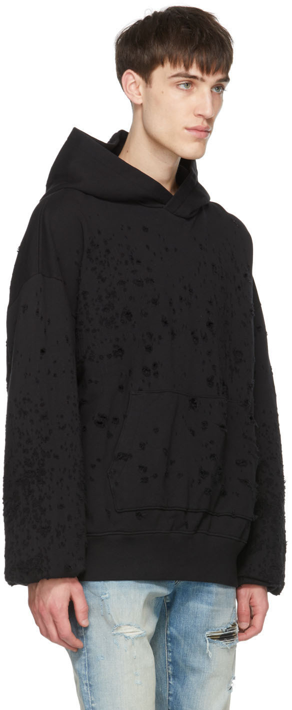 AMIRI Black Oversized Shotgun Hoodie Amiri