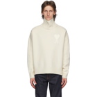 AMI Alexandre Mattiussi SSENSE Exclusive Off-White Ami De Coeur Turtleneck