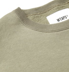 WTAPS - Logo-Appliquéd Fleece-Back Cotton-Jersey Sweatshirt - Gray