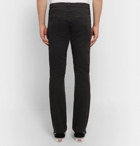 Nudie Jeans - Slim Adam Garment-Dyed Stretch Organic Cotton-Twill Trousers - Men - Black