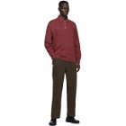 Schnaydermans Burgundy Garment Dyed Rugby Polo