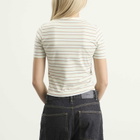 Auralee Women's Gradient Stripe T-Shirt in Fade Mint Stripe