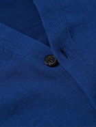 Maison Kitsuné - Logo-Appliquéd Wool Cardigan - Blue