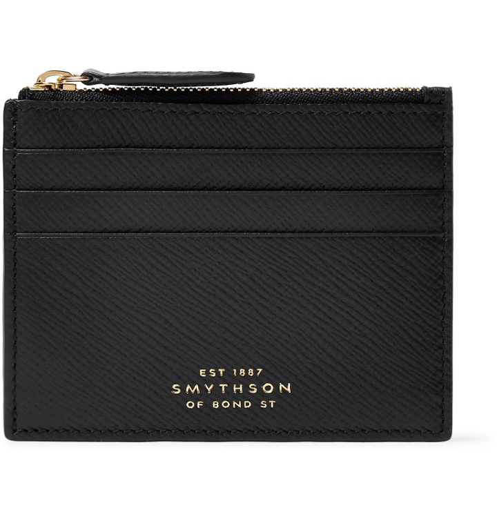 Photo: Smythson - Panama Cross-Grain Leather Cardholder - Black
