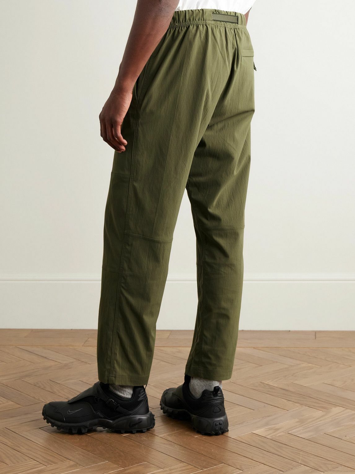 Nike - ACG Straight-Leg Belted Logo-Embroidered Shell Trousers - Green