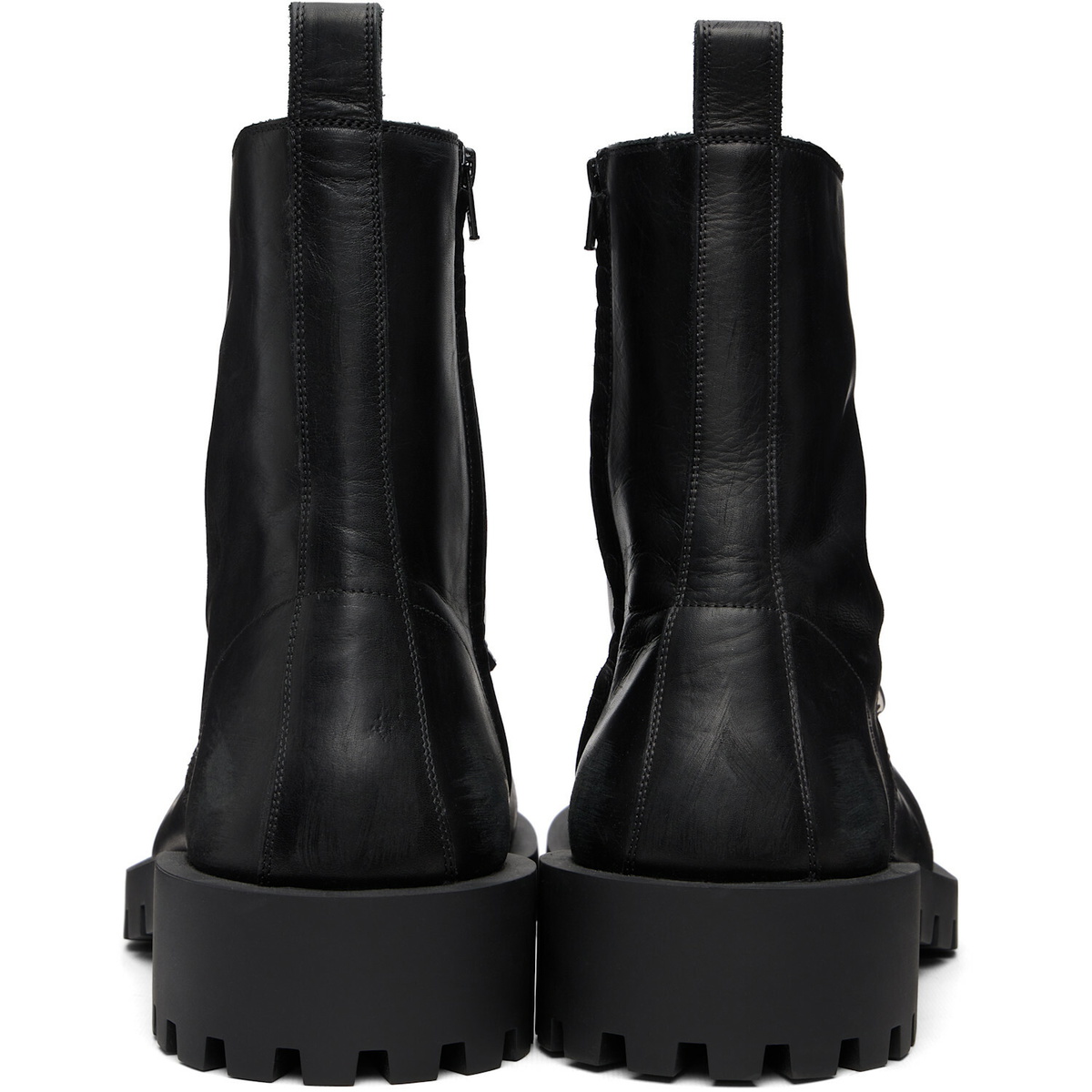 Balenciaga Black Hummer Laceup Boots
