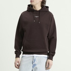 Drôle de Monsieur Men's Drole De Monsieur Classic Slogan Hoodie in Dark Brown