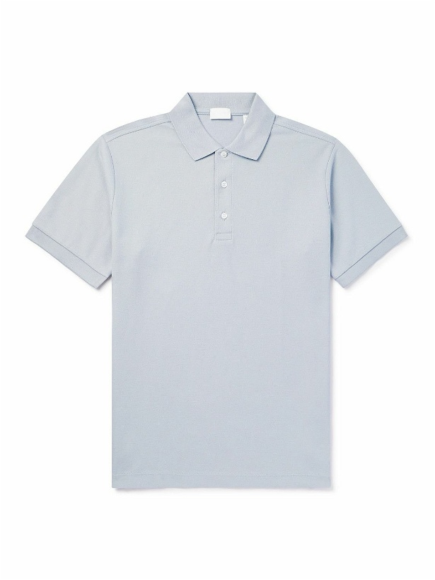 Photo: Håndværk - Pima Cotton-Piqué Polo Shirt - Blue