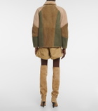 Marant Etoile Abeni shearling-lined suede jacket