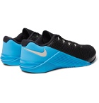 Nike Training - Metcon 5 Rubber-Panelled Mesh Sneakers - Blue