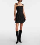 Amina Muaddi Barbara satin knee-high boots