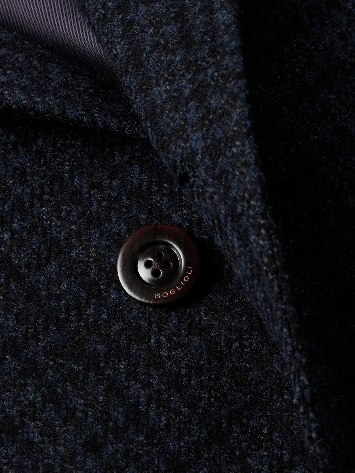 Boglioli - Checked Virgin Wool and Cashmere-Blend Overcoat - Blue