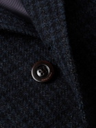 Boglioli - Checked Virgin Wool and Cashmere-Blend Overcoat - Blue