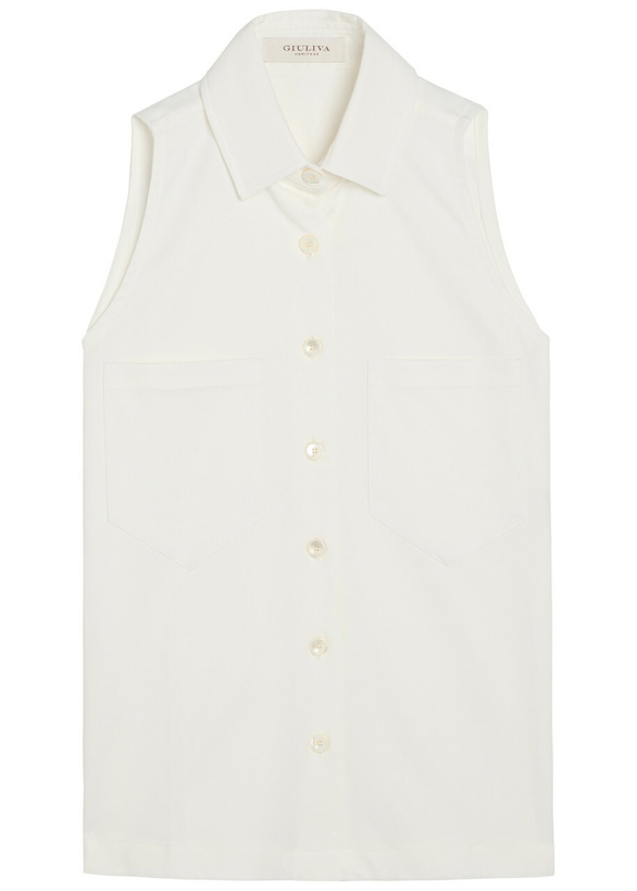 Photo: Giuliva Heritage The Emma Stretch-twill Sleeveless Shirt White
