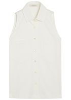 Giuliva Heritage The Emma Stretch-twill Sleeveless Shirt White