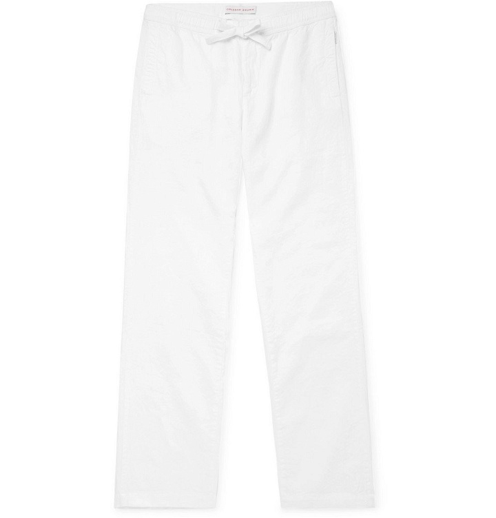 Photo: Orlebar Brown - Stoneleigh Linen Drawstring Trousers - Men - White
