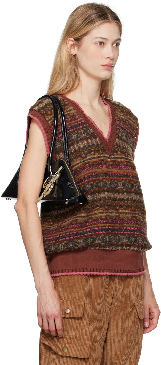 Anna Sui Multicolor Jacquard Vest
