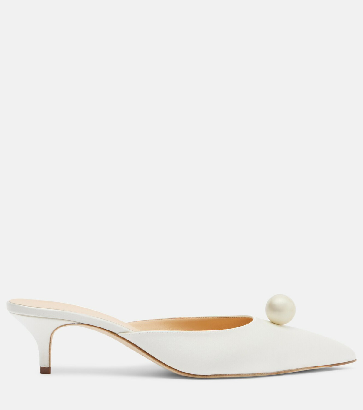 Magda Butrym Faux pearl satin mules
