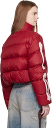 AMIRI Red Bones Cropped Down Jacket
