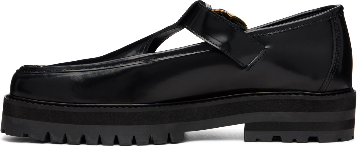Ernest W. Baker Black T-Bar Loafers