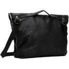 Guidi Black Leather Messenger Bag