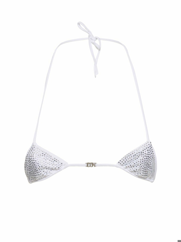 Photo: DSQUARED2 Icon Embellished Lycra Bikini Top