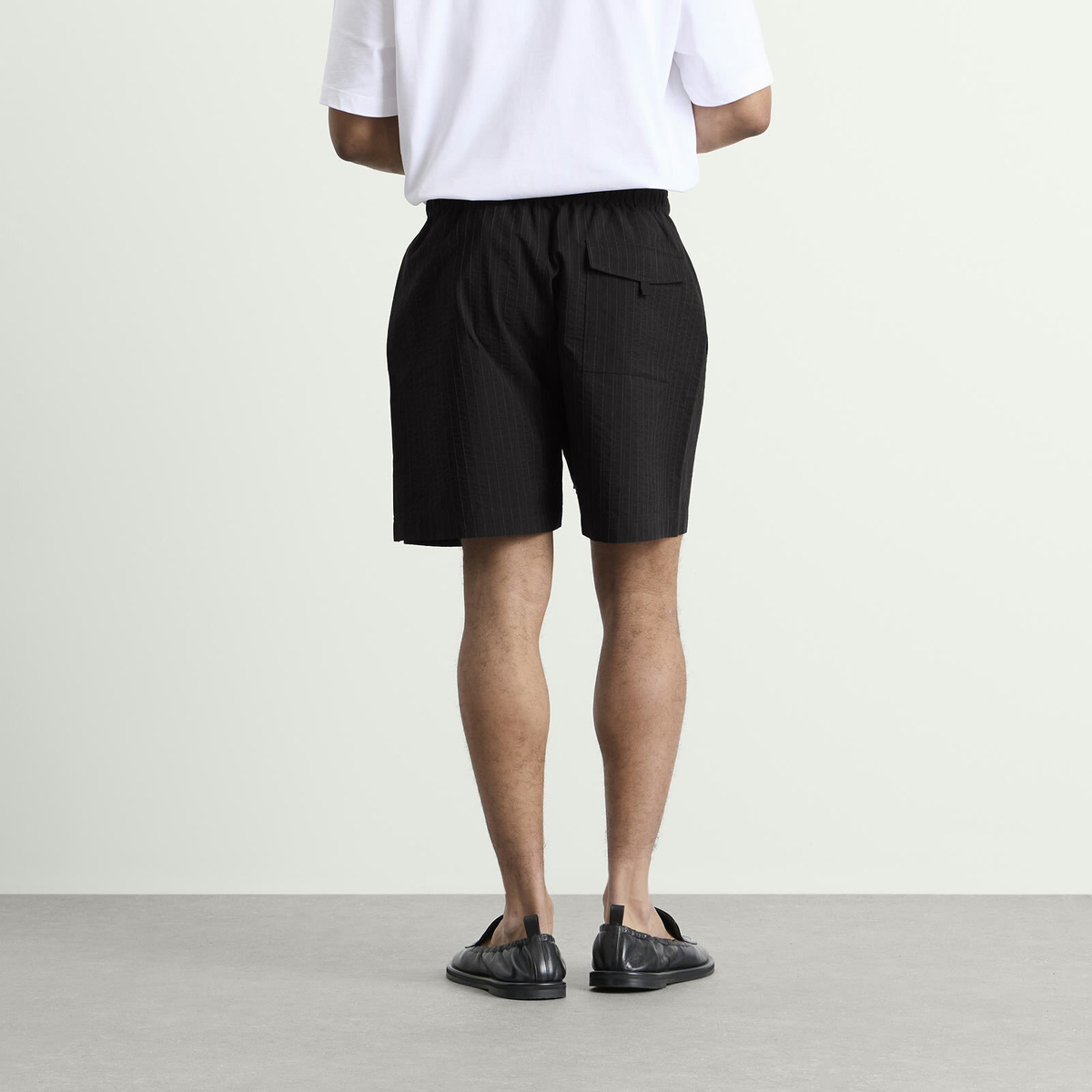 Studio Nicholson Men's Starboard Drawstring Shorts in Black
