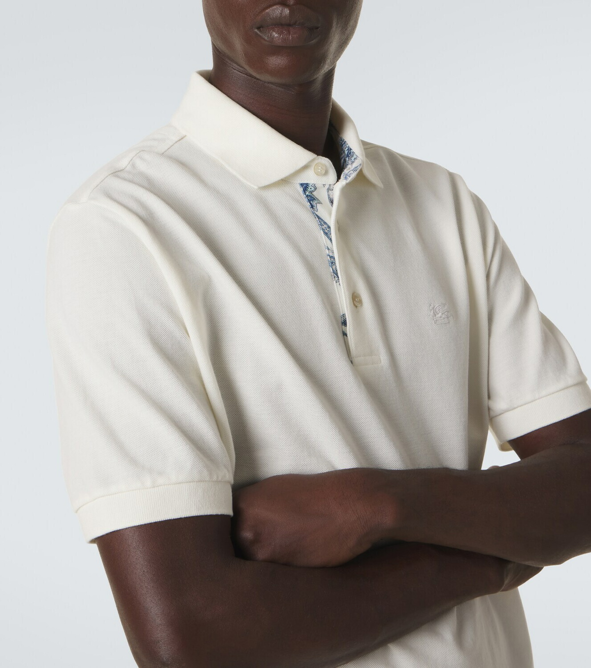 Etro Pegaso cotton piqué polo shirt