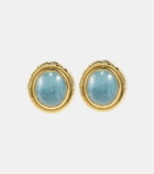 Octavia Elizabeth Horizon 18kt gold earrings with aquamarines