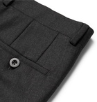 Mr P. - Grey Worsted Wool Trousers - Gray