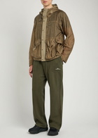 Ten C Straight-leg Cotton Sweatpants Olive