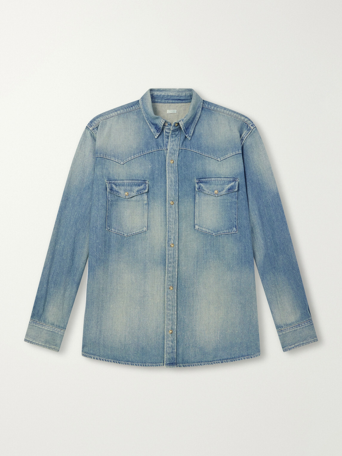 A.PRESSE - Vintage Western Denim Shirt - Blue