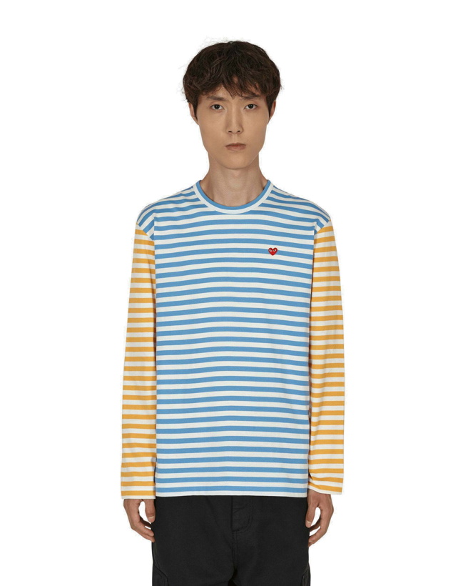 Photo: Bi Color Stripe Longsleeve T Shirt