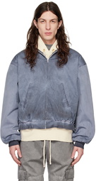 Les Tien Navy Spread Collar Jacket