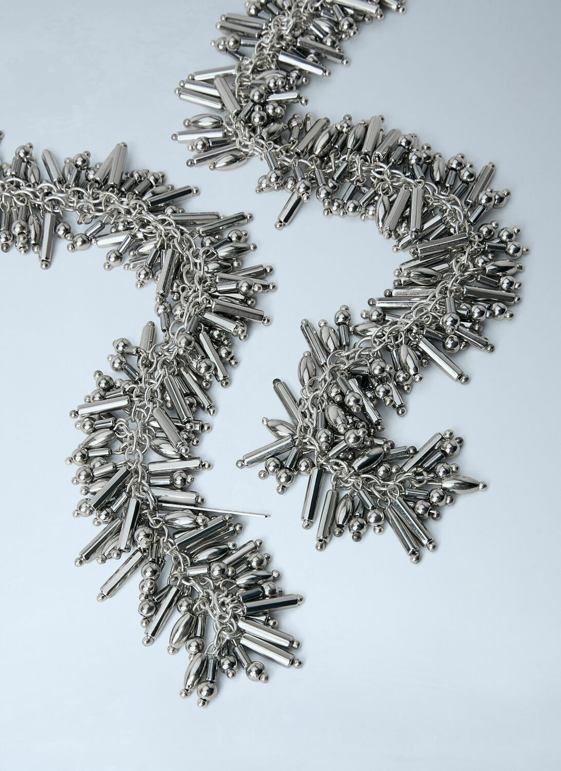 Dries Van Noten Embellished Metal Fringe Necklace