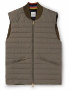 Paul Smith - Cotton-Panelled Quilted Shell Down Gilet - Brown