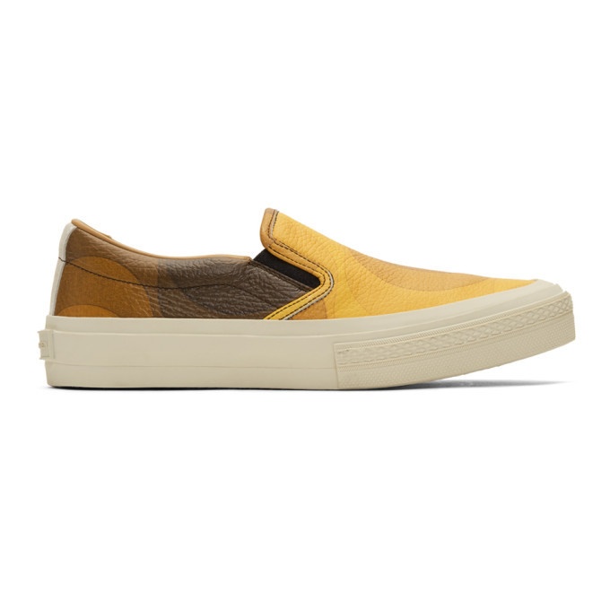 Photo: Dries Van Noten Yellow and Brown Verner Panton Edition Leather Sneakers