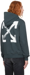 Off-White Gray Paint Arrow Hoodie