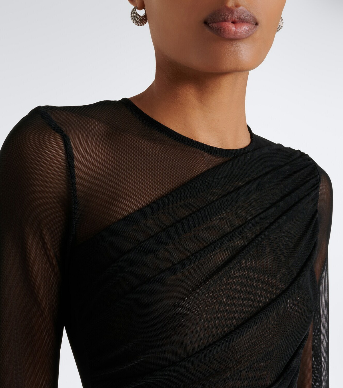 Bananhot Marissa draped sheer minidress
