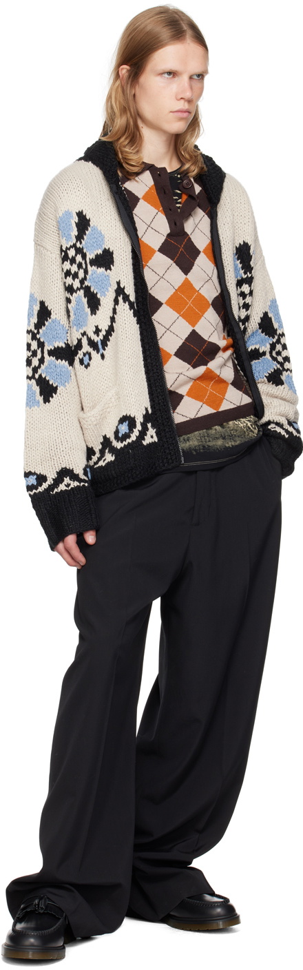 Anna Sui SSENSE Exclusive Black & Blue Cardigan