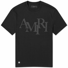 AMIRI Men's Staggered Logo T-Shirt in Black